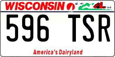 WI license plate 596TSR