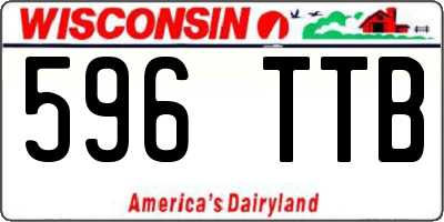 WI license plate 596TTB