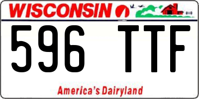 WI license plate 596TTF