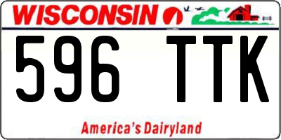 WI license plate 596TTK