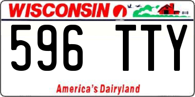 WI license plate 596TTY