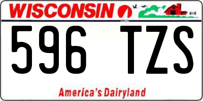 WI license plate 596TZS