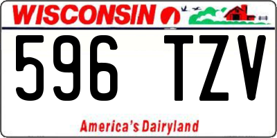 WI license plate 596TZV