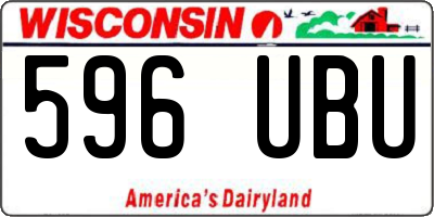 WI license plate 596UBU