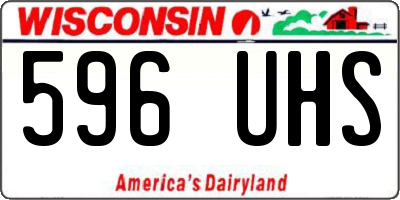 WI license plate 596UHS
