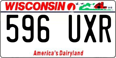 WI license plate 596UXR