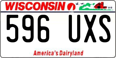 WI license plate 596UXS