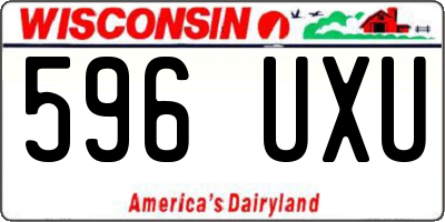 WI license plate 596UXU