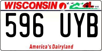 WI license plate 596UYB