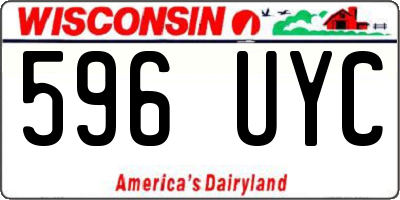 WI license plate 596UYC
