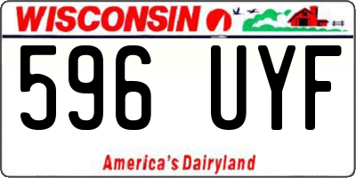 WI license plate 596UYF