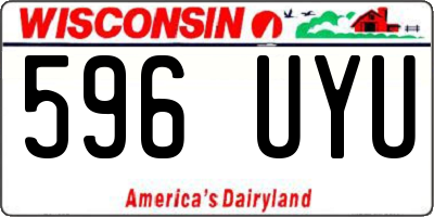 WI license plate 596UYU