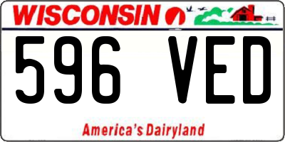 WI license plate 596VED