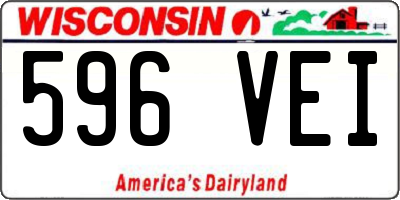WI license plate 596VEI
