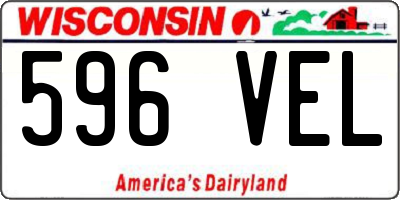 WI license plate 596VEL