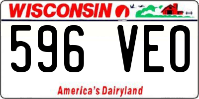 WI license plate 596VEO