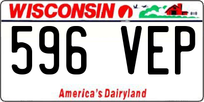 WI license plate 596VEP