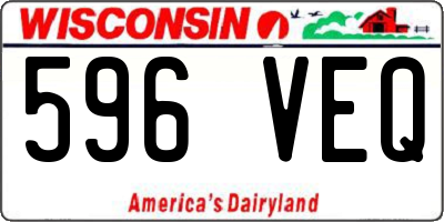 WI license plate 596VEQ