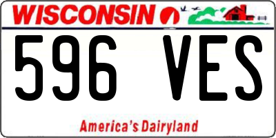 WI license plate 596VES