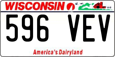 WI license plate 596VEV