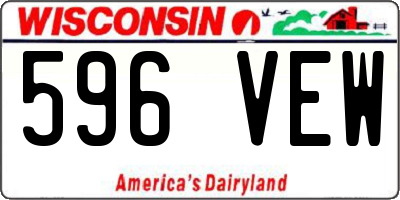 WI license plate 596VEW