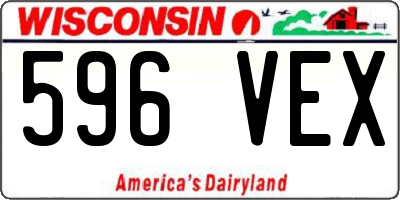 WI license plate 596VEX