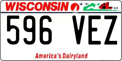 WI license plate 596VEZ