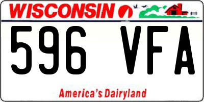 WI license plate 596VFA