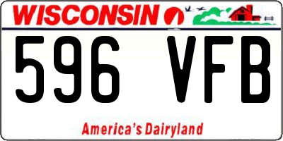 WI license plate 596VFB