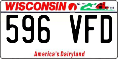 WI license plate 596VFD