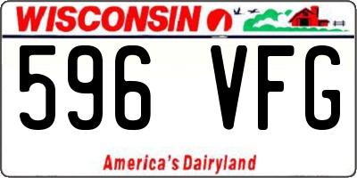 WI license plate 596VFG
