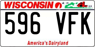 WI license plate 596VFK