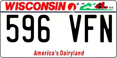 WI license plate 596VFN