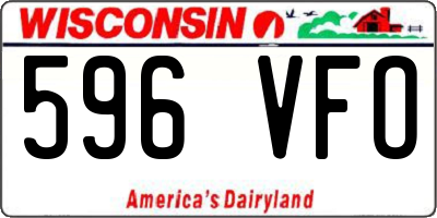 WI license plate 596VFO