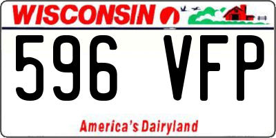 WI license plate 596VFP