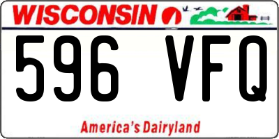 WI license plate 596VFQ