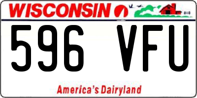 WI license plate 596VFU