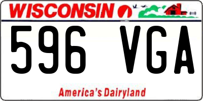 WI license plate 596VGA