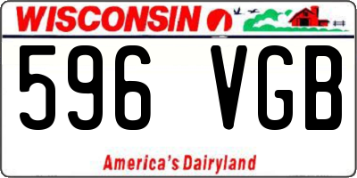 WI license plate 596VGB