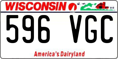 WI license plate 596VGC