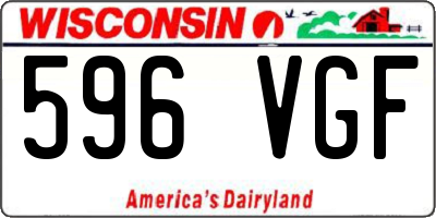 WI license plate 596VGF
