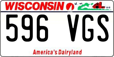 WI license plate 596VGS