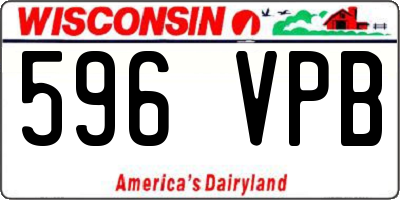 WI license plate 596VPB