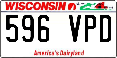 WI license plate 596VPD