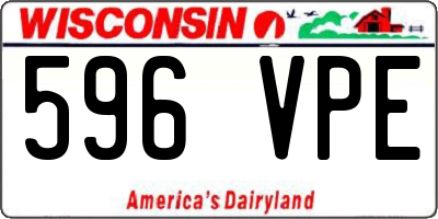 WI license plate 596VPE