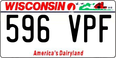 WI license plate 596VPF
