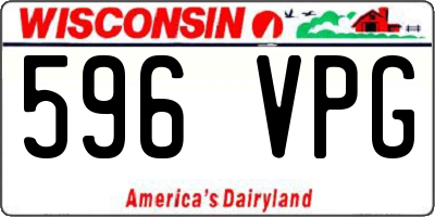 WI license plate 596VPG
