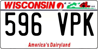 WI license plate 596VPK