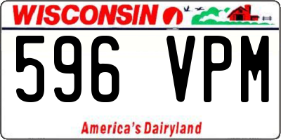 WI license plate 596VPM