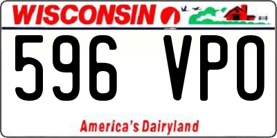 WI license plate 596VPO